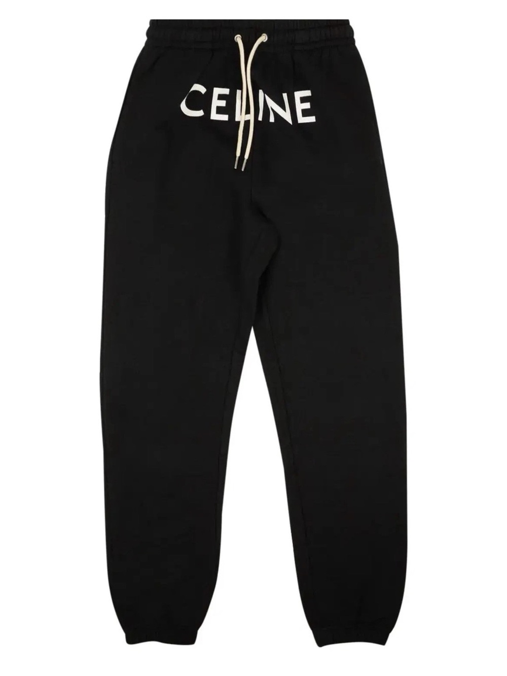 Celine Track Pants in Cotton Fleece Black Mens Medium Unisex